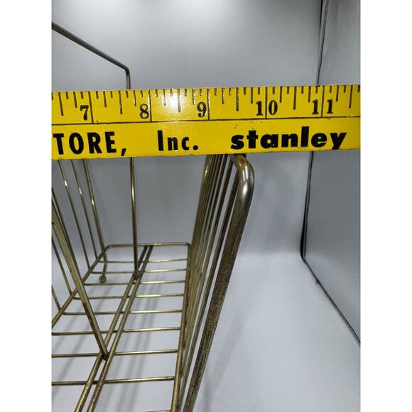 MCM Gold Tone Metal Magazine Rack - 15” H X 16 L X 9” W (approximately) - Picture 12 of 16